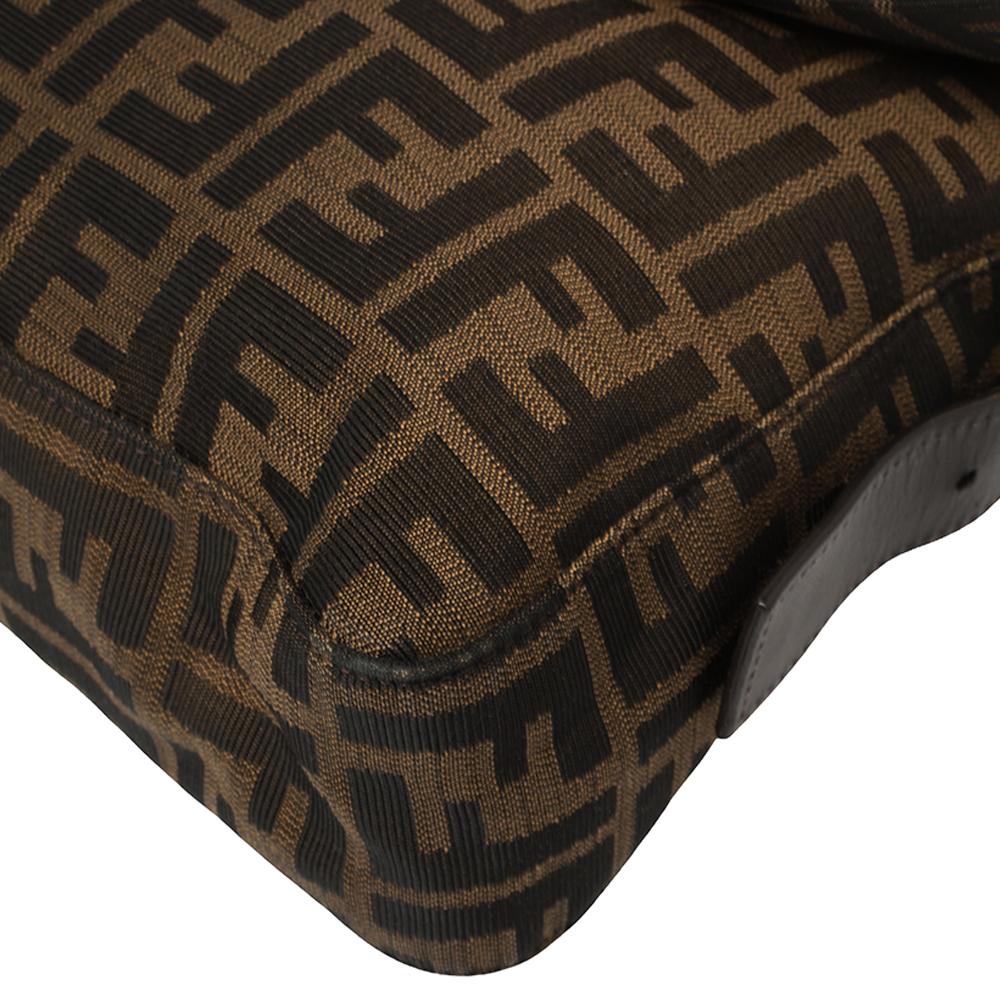 Fendi Tobacco Zucca Canvas Große Baguette Tasche Damen
