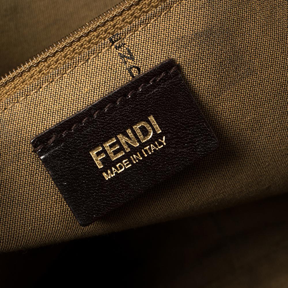 Fendi Tobacco Zucca Canvas Große Baguette Tasche 1