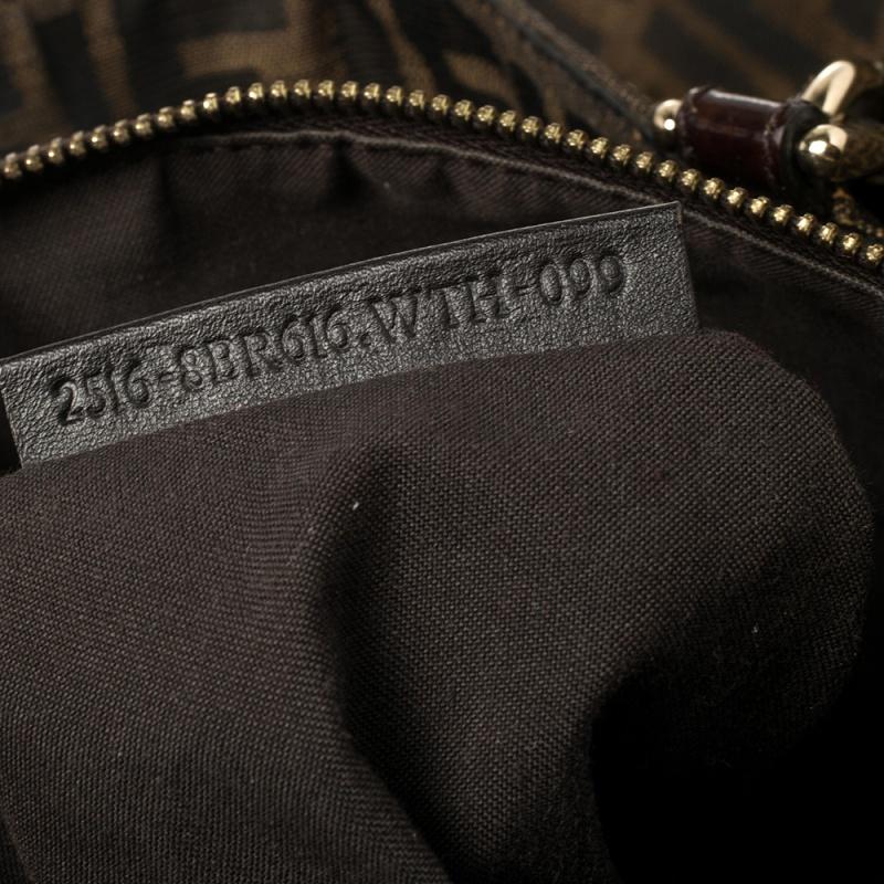 Fendi Tobacco Zucca Canvas Large Mia Chain Tote 5