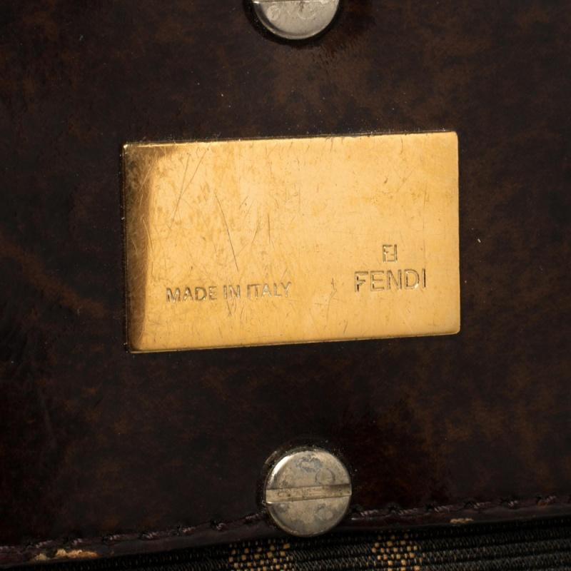 Fendi Tobacco Zucca Canvas Large Mia Chain Tote 4