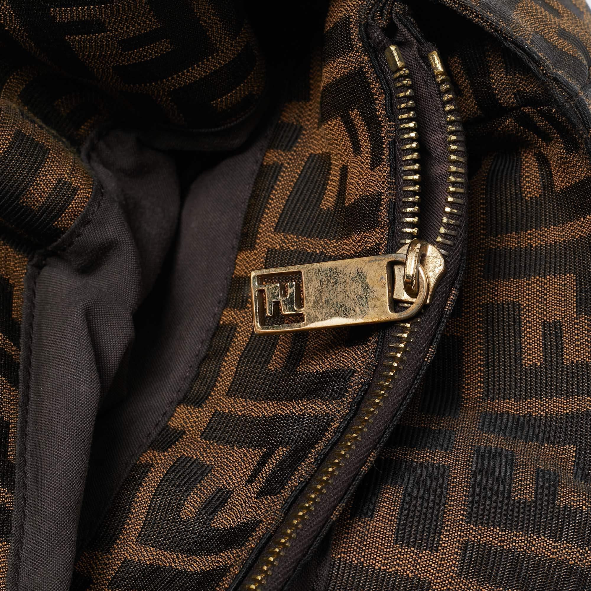 Fendi Tobacco Zucca Canvas Large Mia Shoulder Bag 3