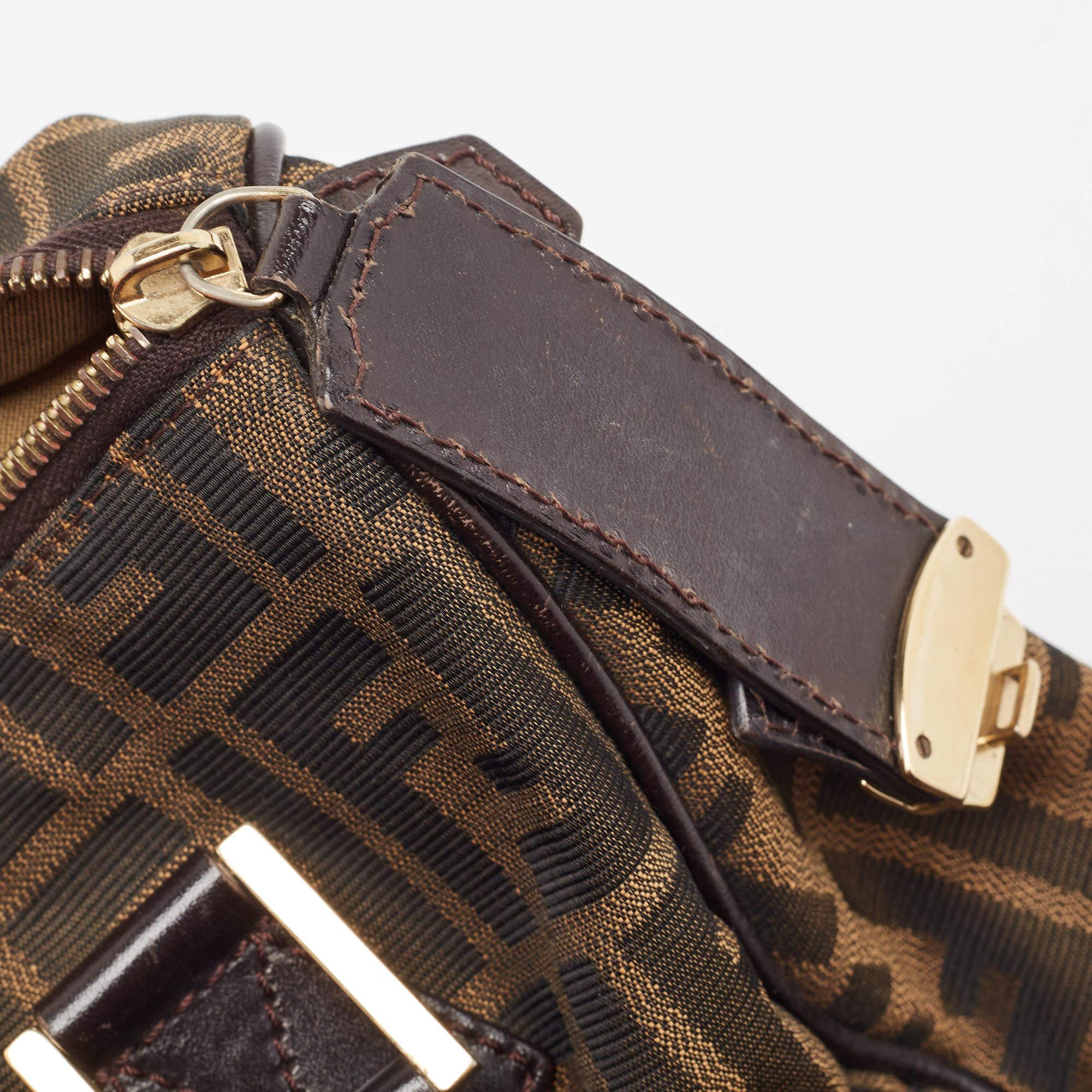 Fendi Tobacco Zucca Canvas Medium Boston Bag 9