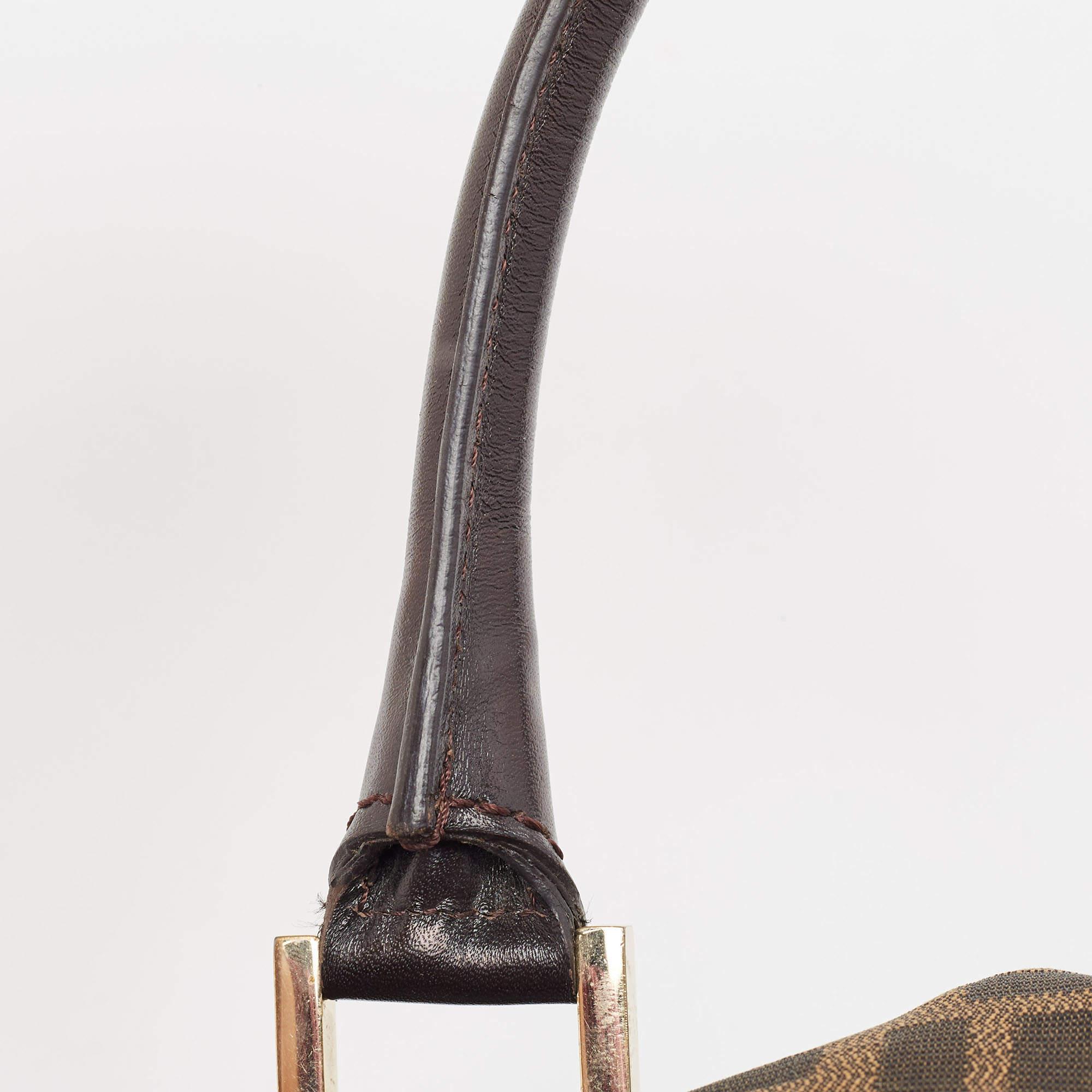 Fendi Tobacco Zucca Canvas Medium Boston Bag 10
