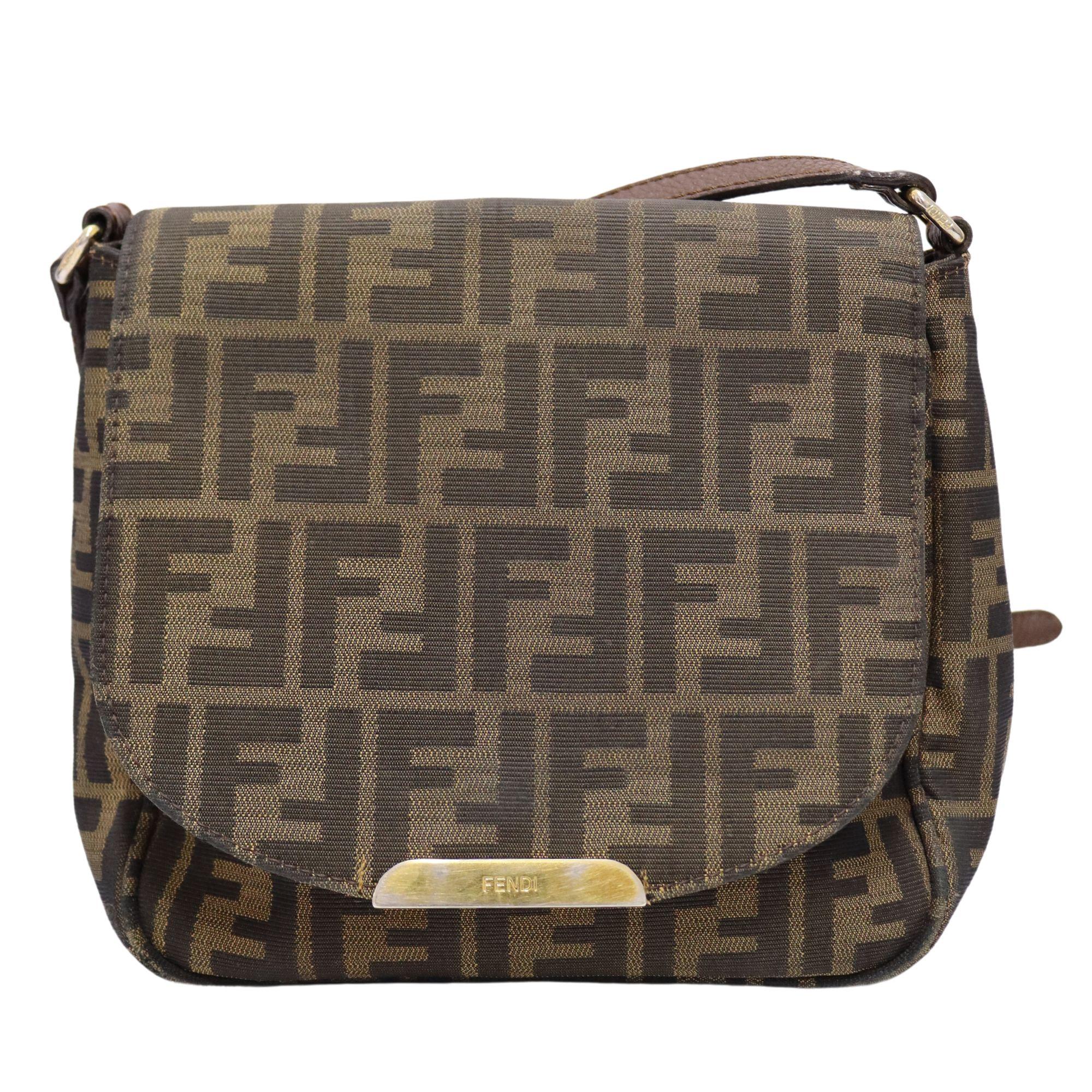 Fendi Tobacco Zucca Canvas Messenger Bag