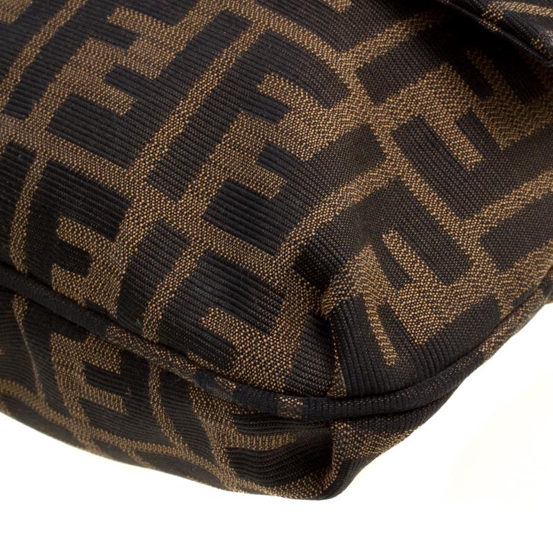 Women's Fendi Tobacco Zucca Canvas Mia Flap Bag