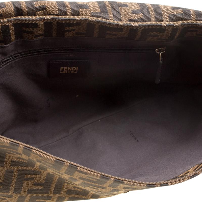 Fendi Tobacco Zucca Canvas Mia Flap Bag 1