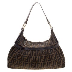 Fendi Tobacco Zucca Canvas Shoulder Bag