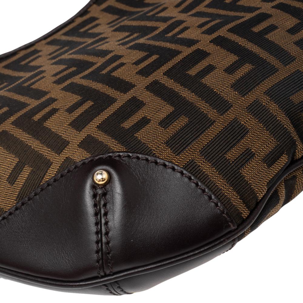 Fendi Tobacco Zucca Canvas Small Hobo 3
