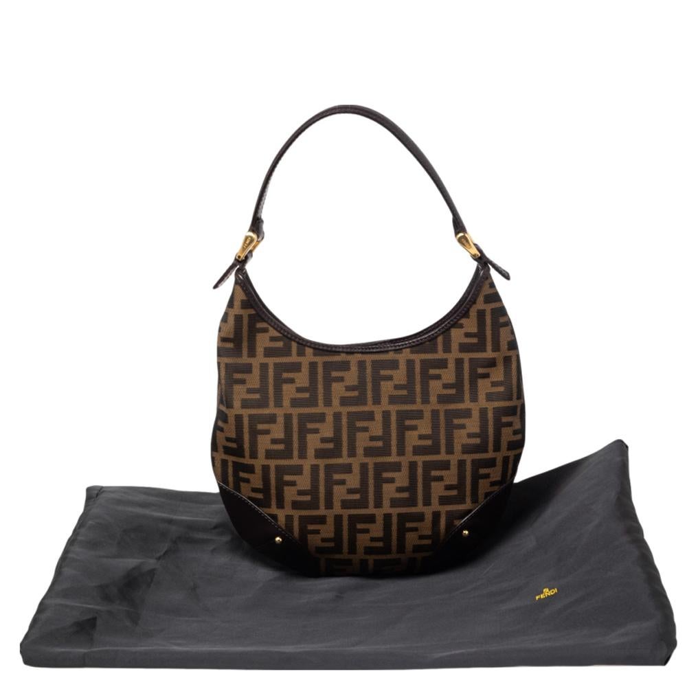 Fendi Tobacco Zucca Canvas Small Hobo 4