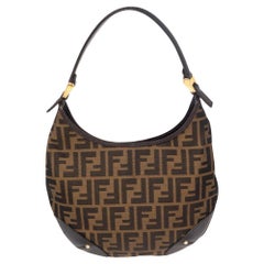 Fendi Tobacco Zucca Canvas Small Hobo