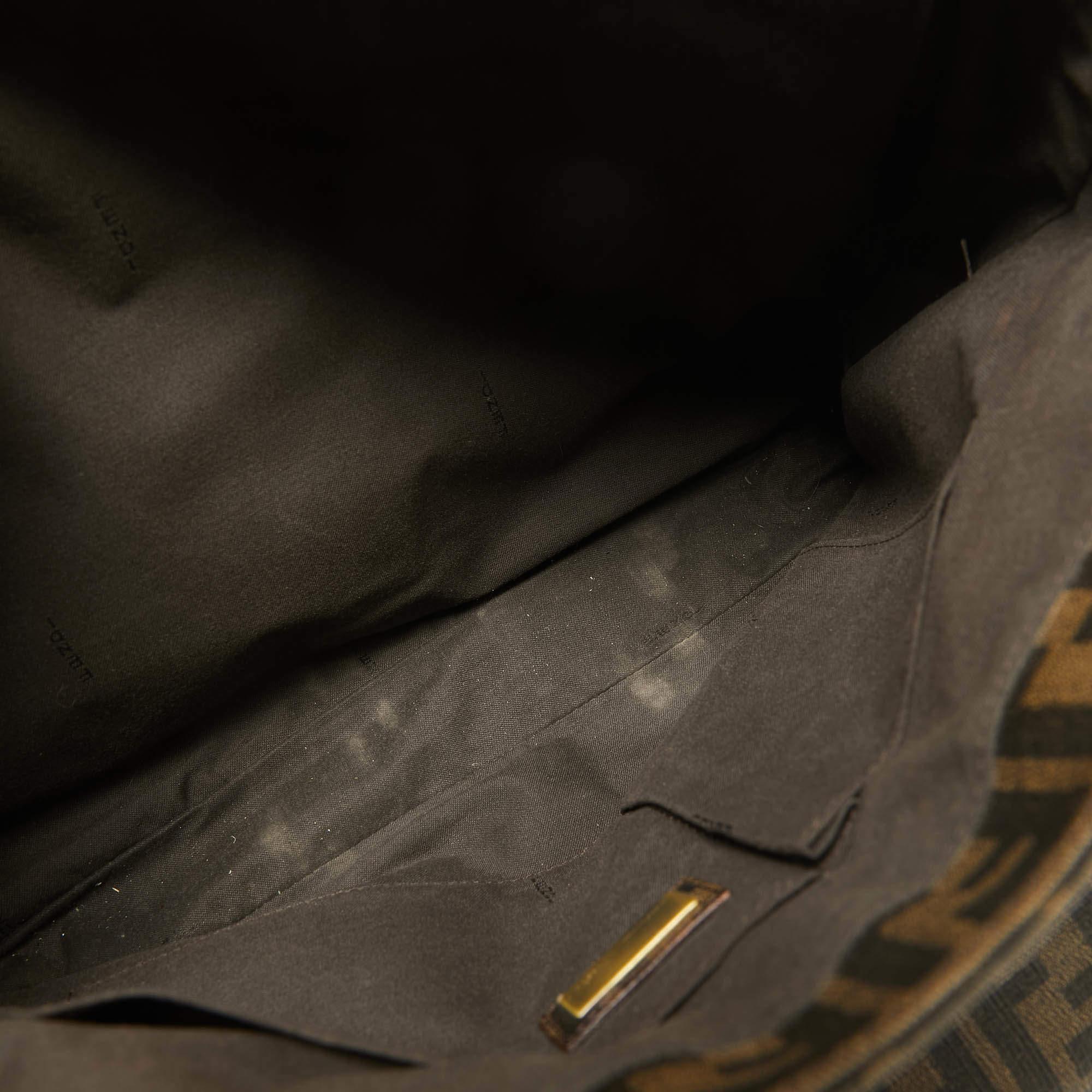 Fendi Tobacco Zucca Coated Canvas Messenger Bag 4