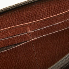 Fendi Tobacco Zucca Coated Canvas Zip Around Wallet