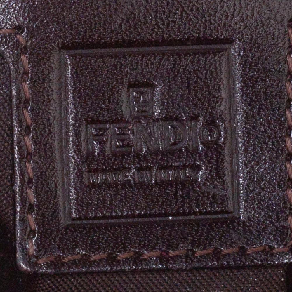 Fendi tobacco Zucca Logo Flap Baguette Shoulder Bag 5