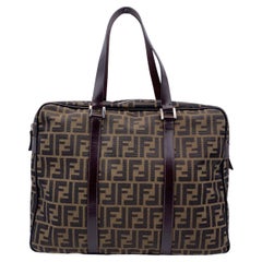 Fendi Tabacco Zucca Monogram Borsa in tela per il weekend