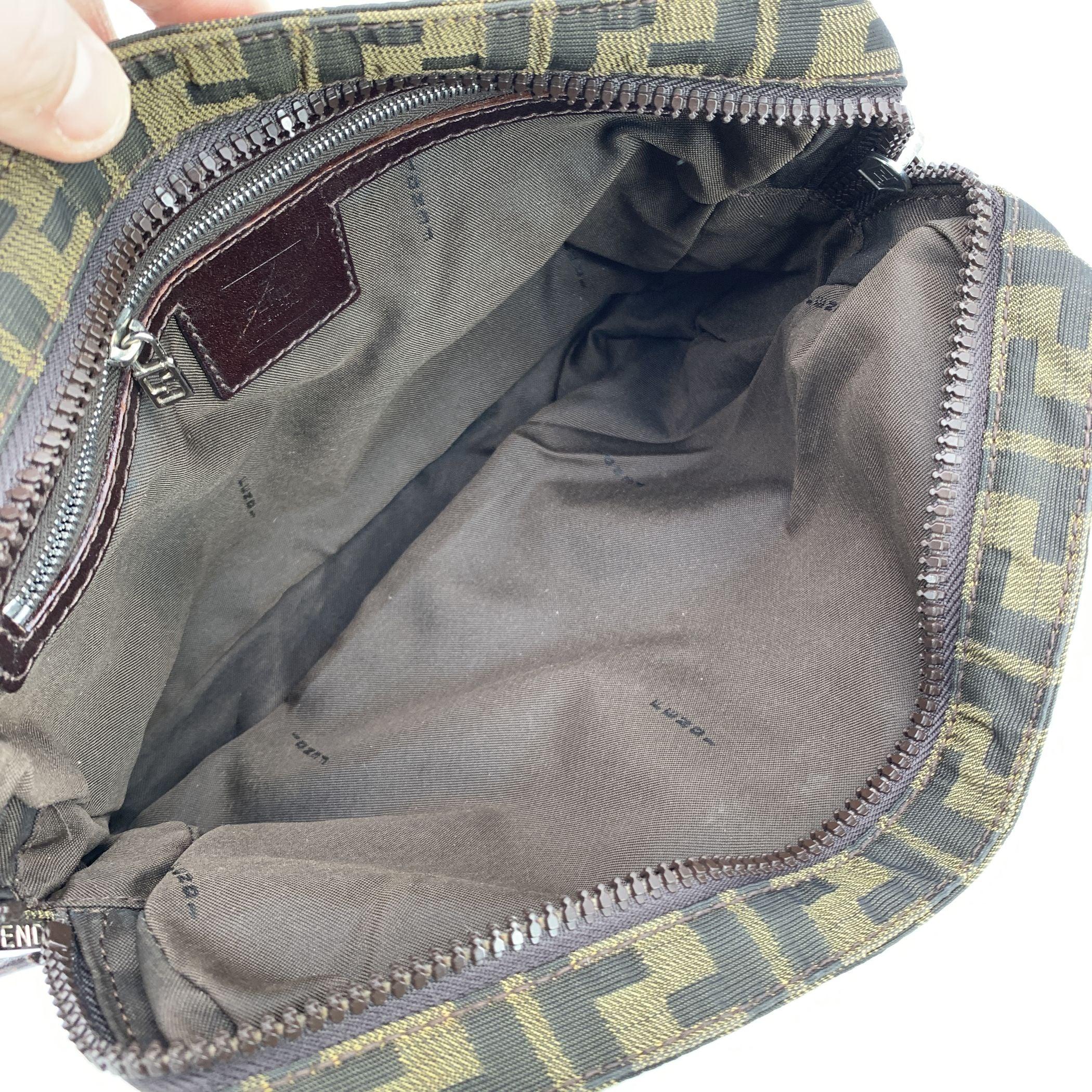 Women's Fendi Tobacco Zucca Monogram Canvas Messenger Crossbody Bag