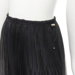 FENDI toggle drawstring waist pleated flared midi skirt IT36 XS