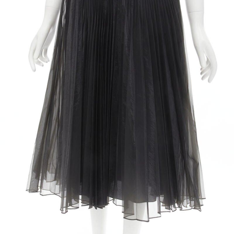 FENDI falda midi acampanada plisada con cordón en la cintura IT36 XS en venta 2