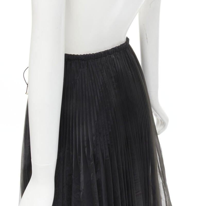 FENDI falda midi acampanada plisada con cordón en la cintura IT36 XS en venta 3