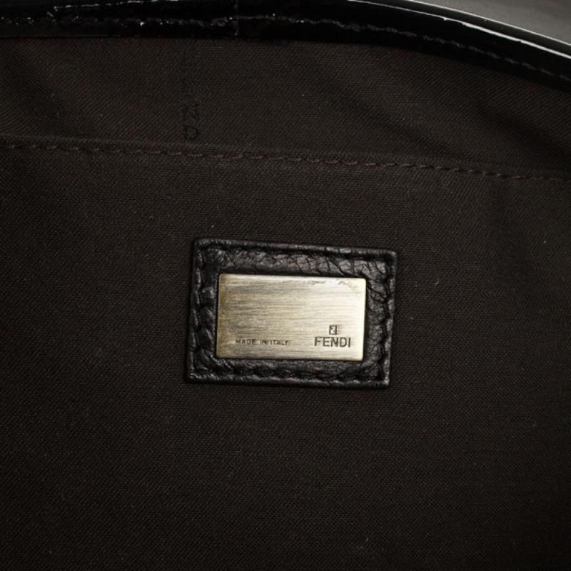 Fendi Toile Vernice Patent B Bag Black White For Sale at 1stDibs ...