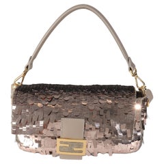 Fendi Tortora Paillettes Vitello Grace Sex And The City Baguette