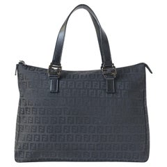Fendi Tote Small FF Nylon Black