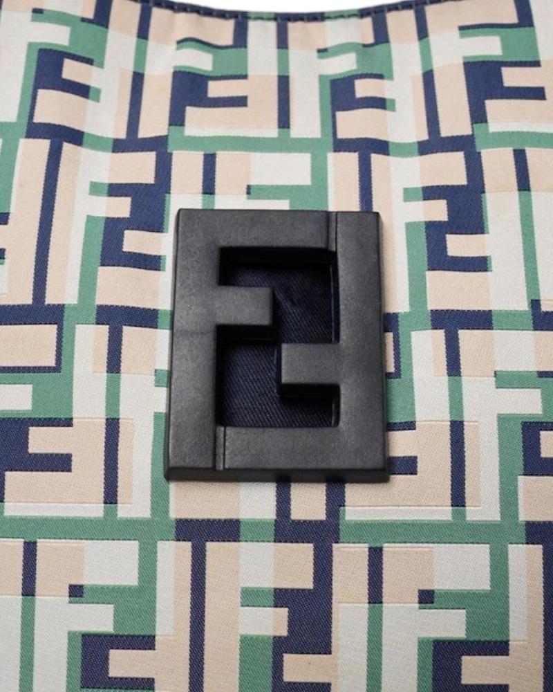 Fendi Tote Small Pumpkin Multicolour Blue en vente 7