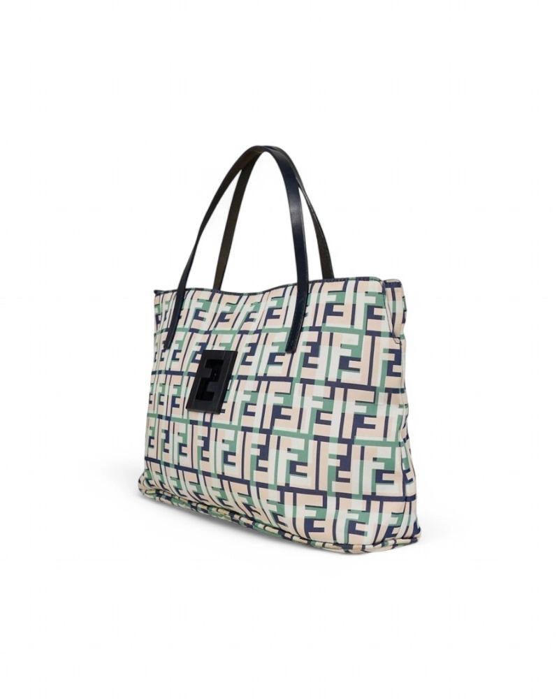 Gray Fendi Tote Small Pumpkin Multicolour Blue en vente