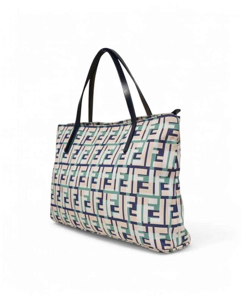Fendi Tote Small Pumpkin Multicolour Blue en vente 1