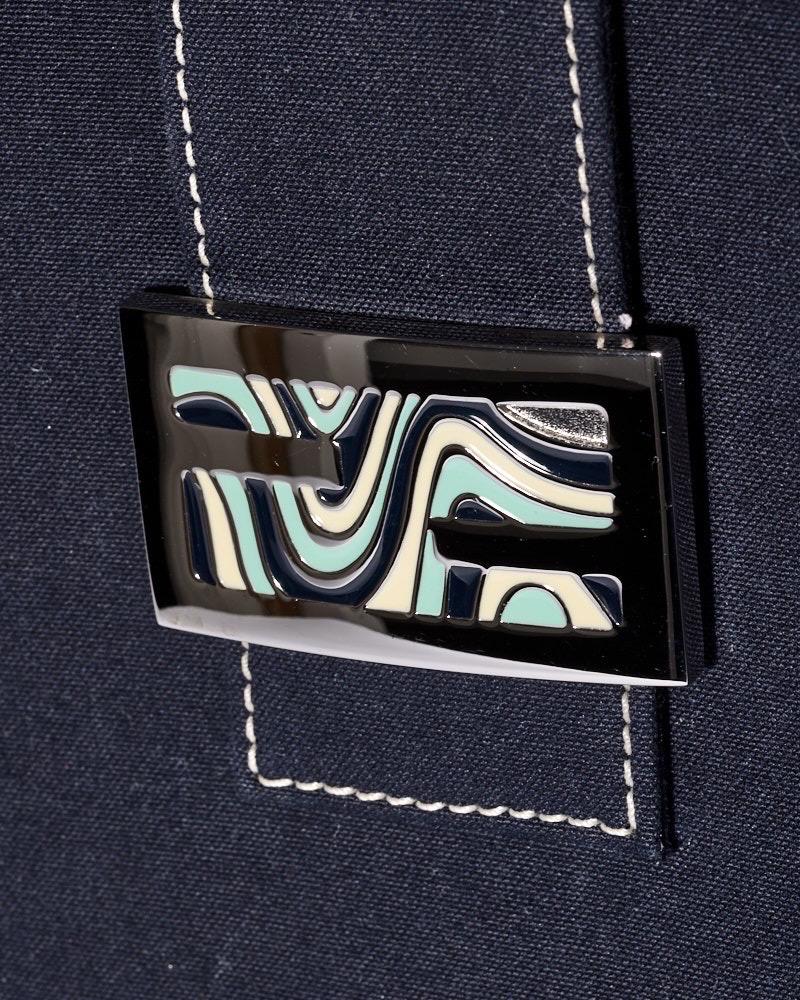 Fendi Tote Square MM Denim Blu Borsa spalla For Sale 2