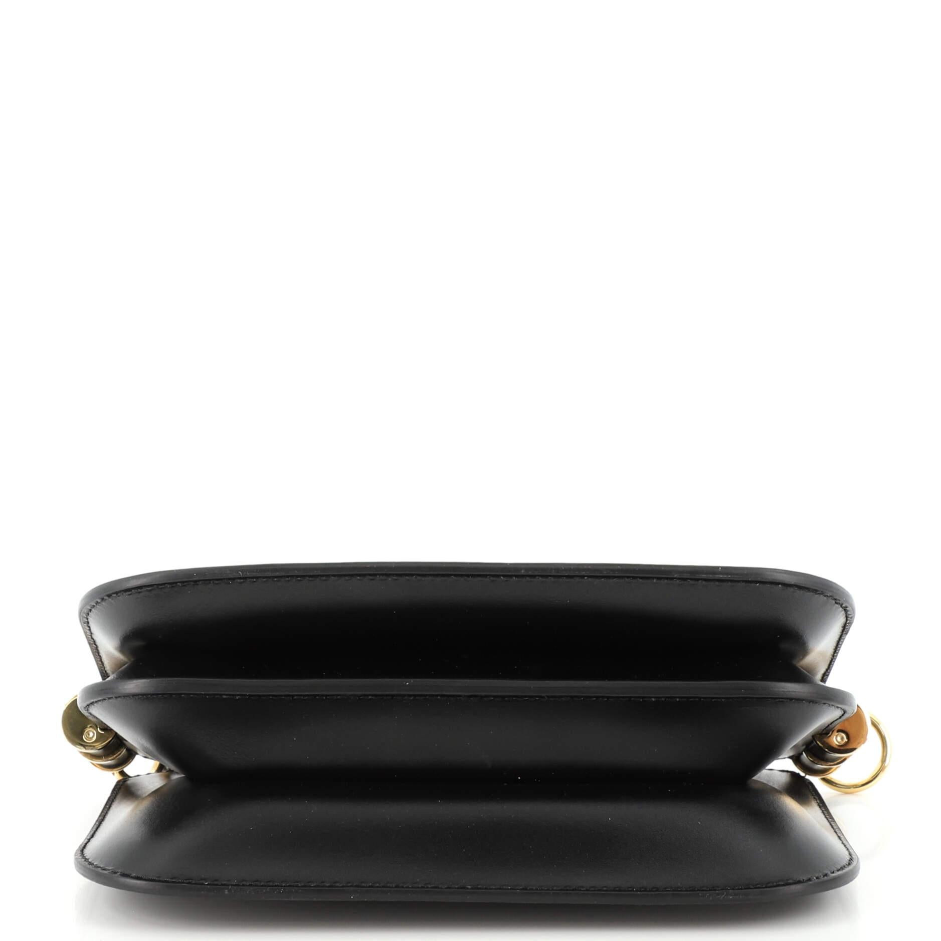 Black Fendi Touch Shoulder Bag Leather
