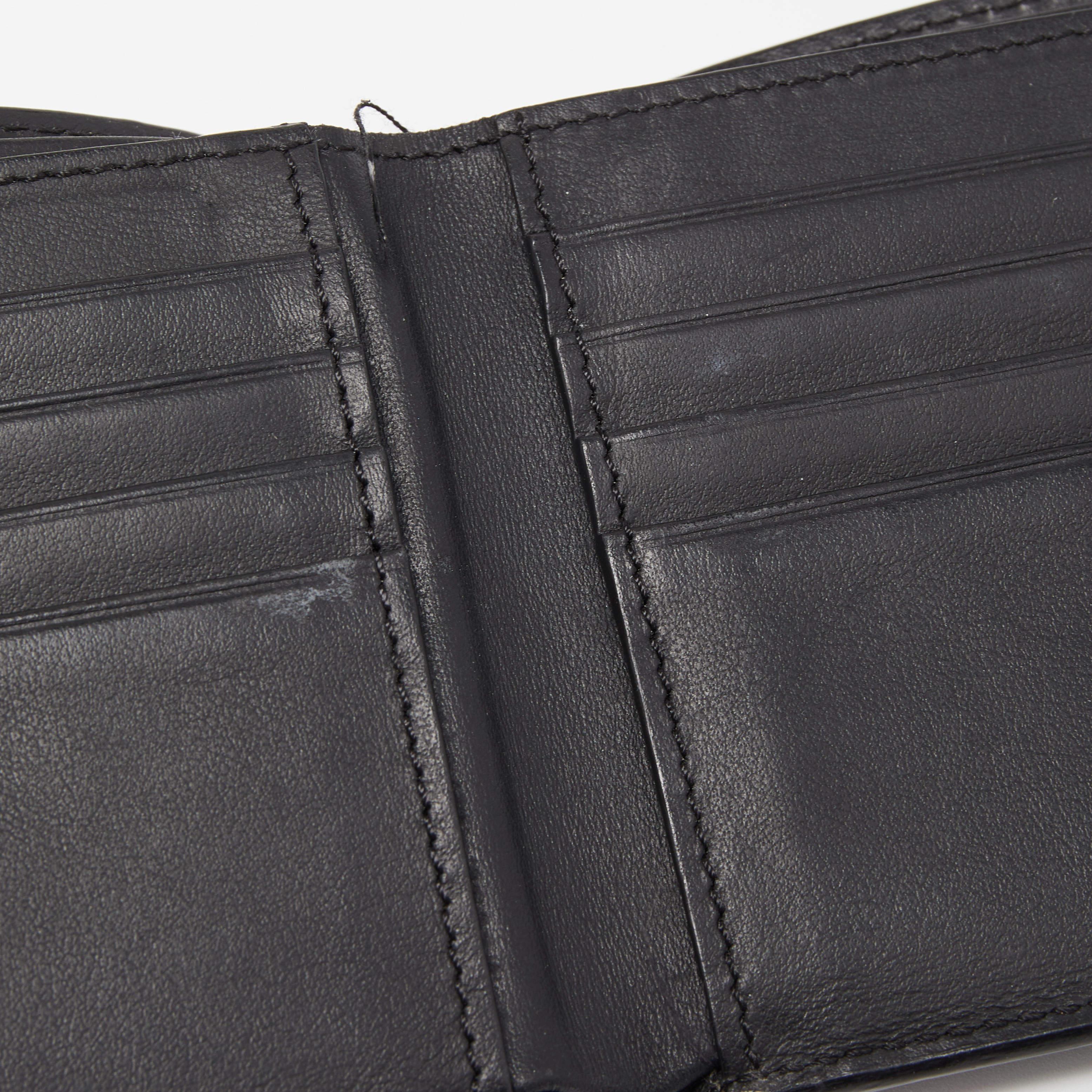 Black Fendi Tri Color Leather Bag Bugs Eyes Bifold Wallet For Sale
