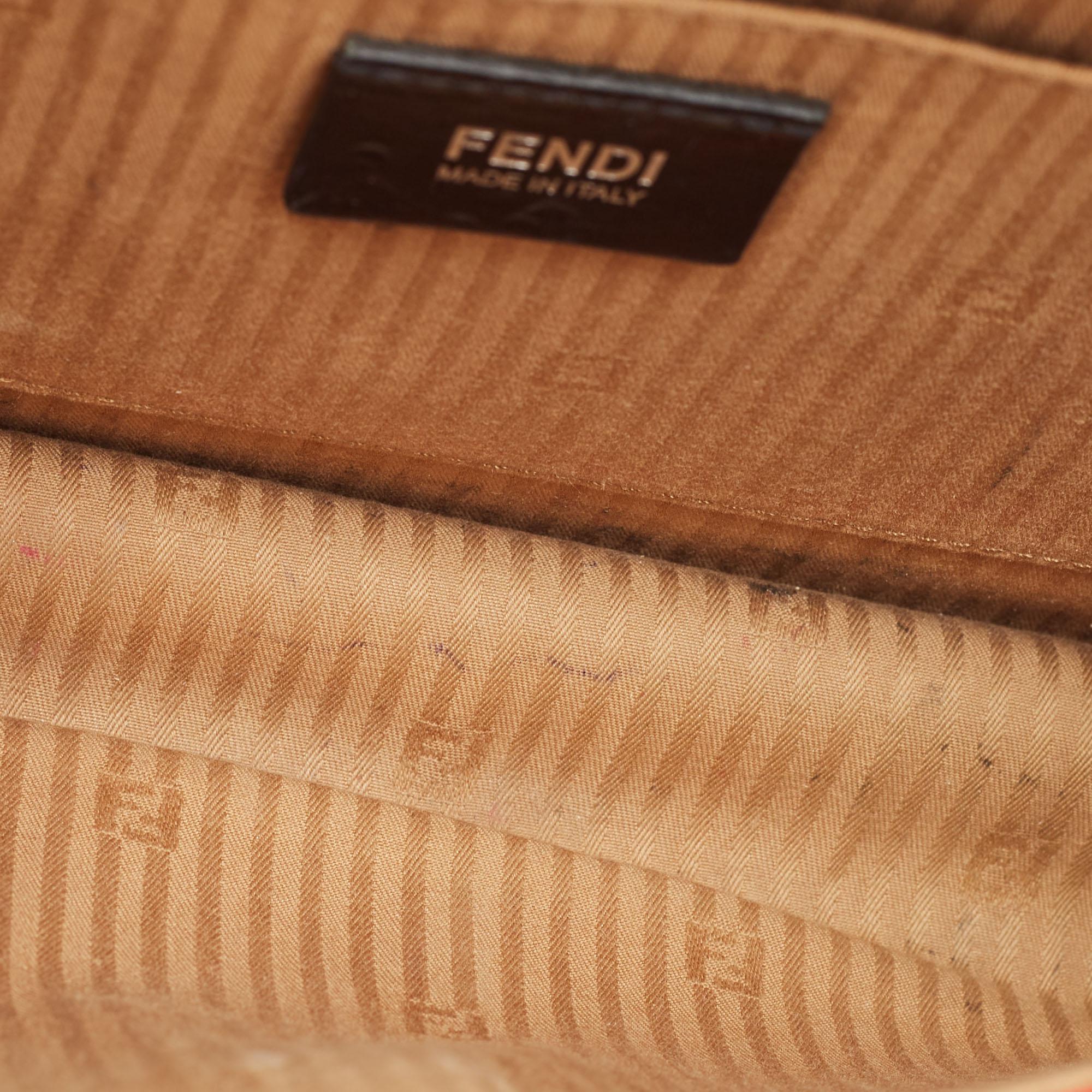 Fendi Tri Color Leather Small Demi Jour Top Handle Bag For Sale 6
