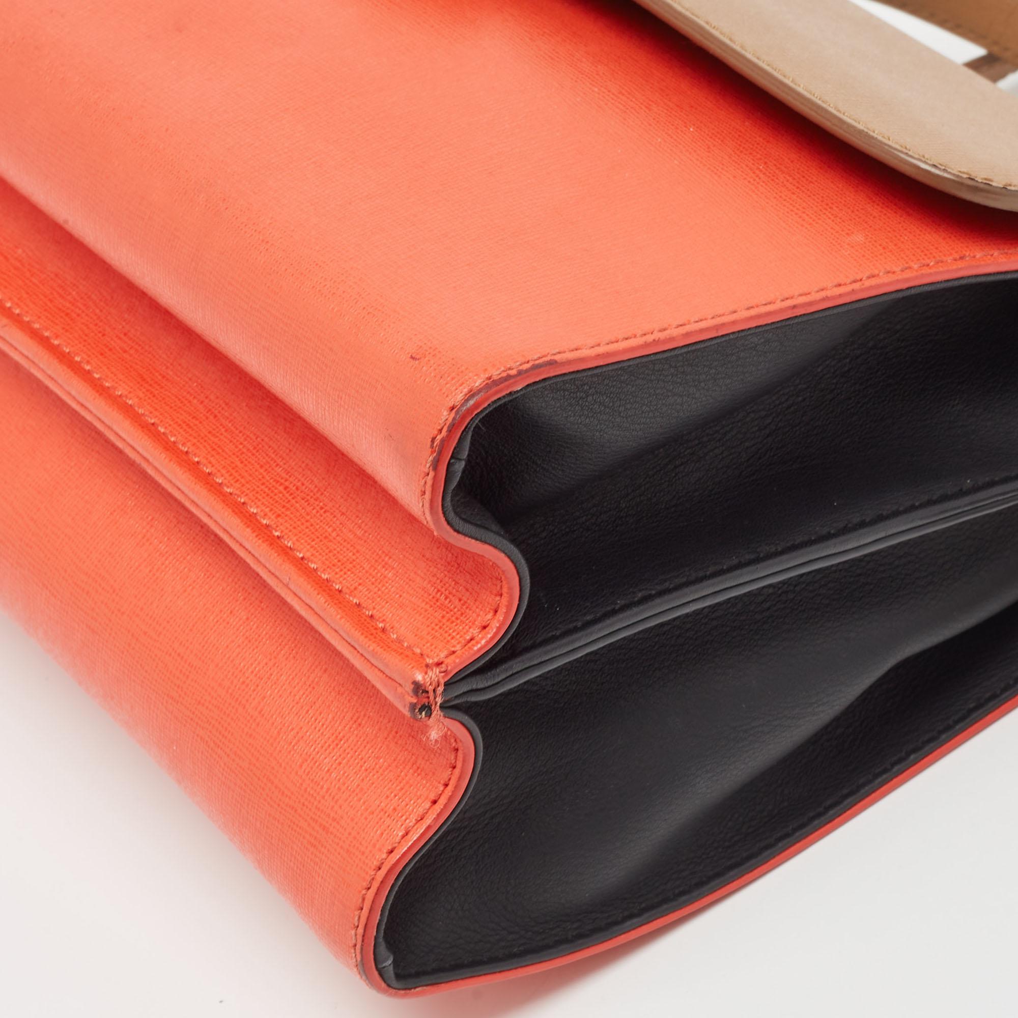 Fendi Tri Color Leather Small Demi Jour Top Handle Bag For Sale 9