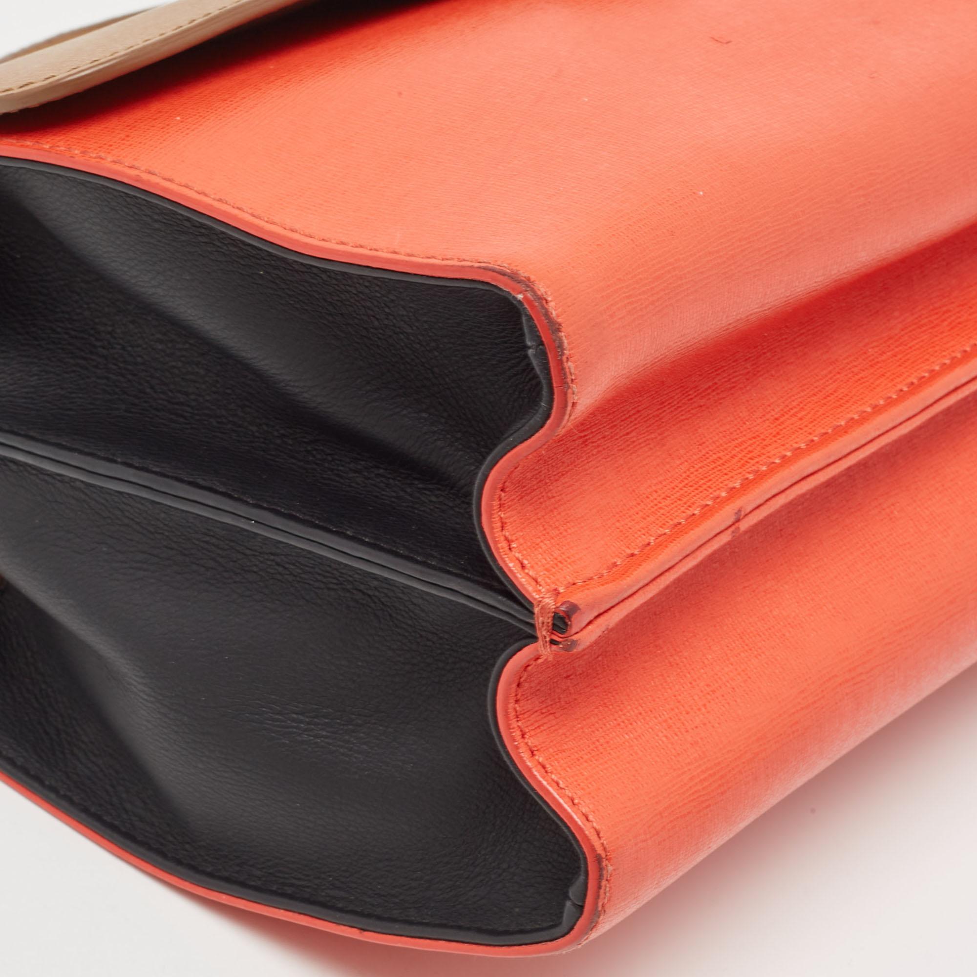 Fendi Tri Color Leather Small Demi Jour Top Handle Bag For Sale 10
