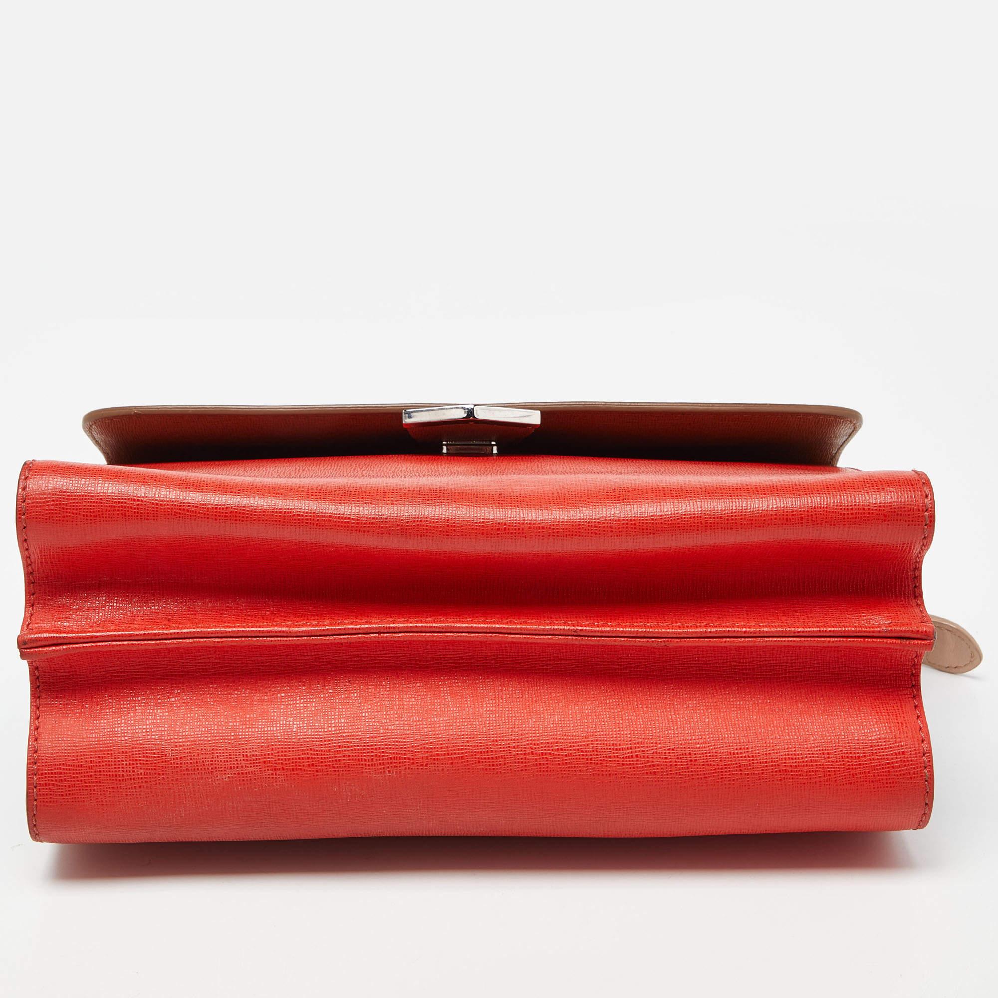 Fendi Tri Color Leather Small Demi Jour Top Handle Bag For Sale 5