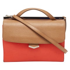 Fendi Tri Color Leather Small Demi Jour Top Handle Bag