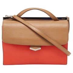 Fendi Tri Color Demi Jour Top Handle Bag aus Leder, dreifarbig