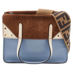 Fendi Flip-Tasche aus dreifarbigem Leder