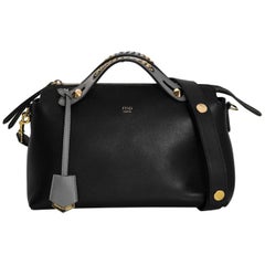 Fendi Tri-Color Medium By The Way Boston Bag with Chain Detail