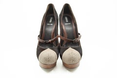 FENDI, by Karl Lagerfeld and Silvia Venturini, brown, platform heels, Fall 2009