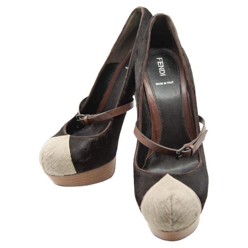 Fendi tri-color platform heels  For Sale