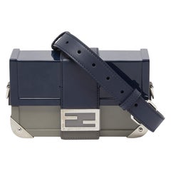 Fendi Tri Color Plexiglass and Leather Mini Trunk Bag