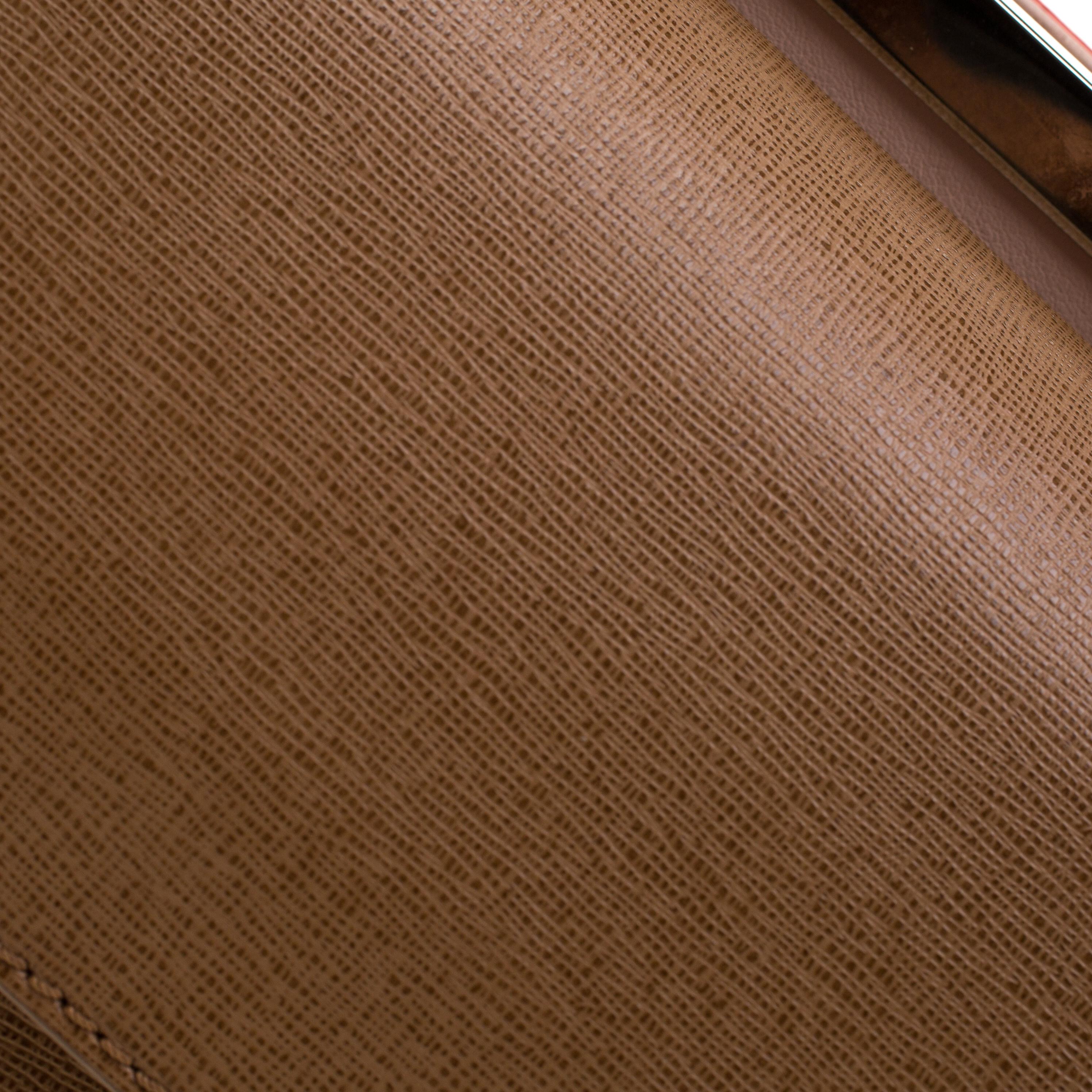 Fendi Tri Color Textured Leather Small Demi Jour Top Handle Bag 2