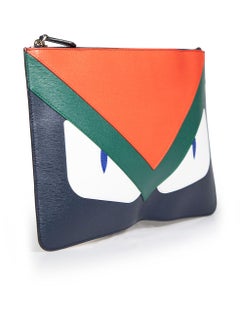 Fendi Tri-Colour Monster Face Clutch
