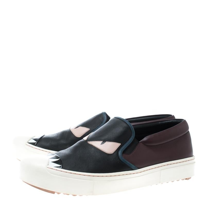 fendi monster slip on