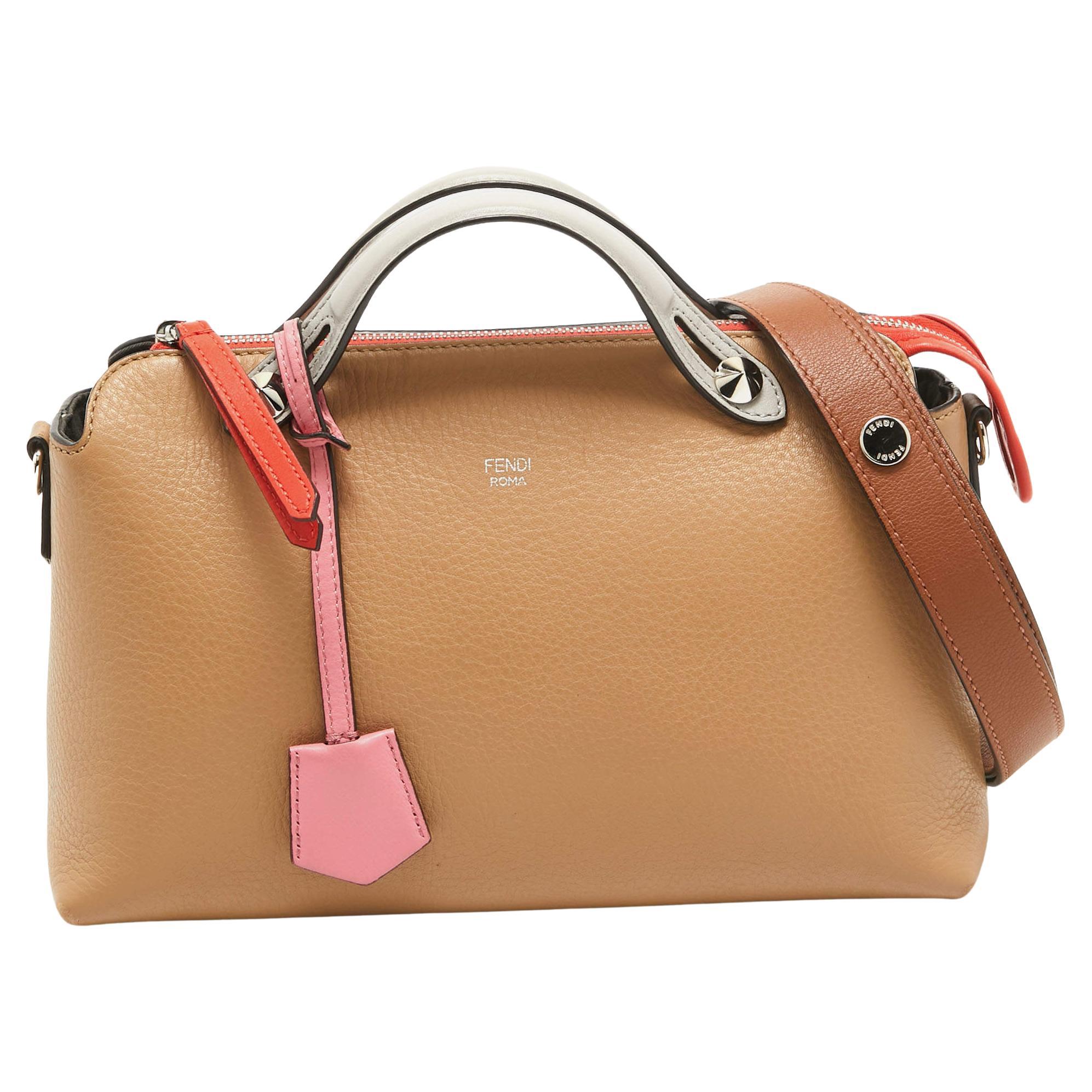 Fendi Tricolor Leather Small By The Way Shoulder Bag