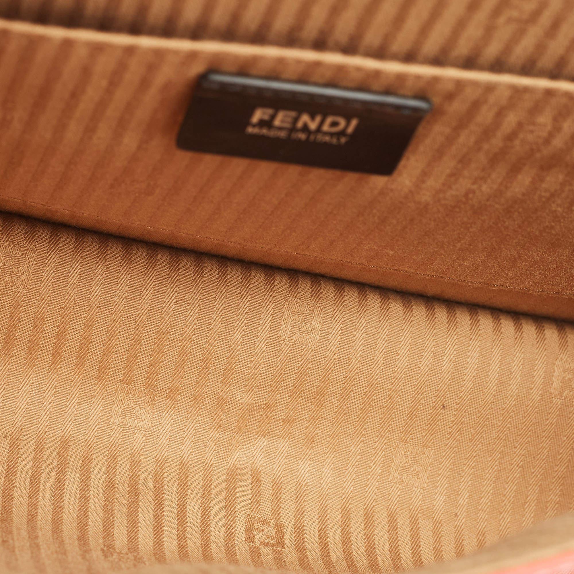 Fendi Tricolor Leather Small Demi Jour Top Handle Bag 7