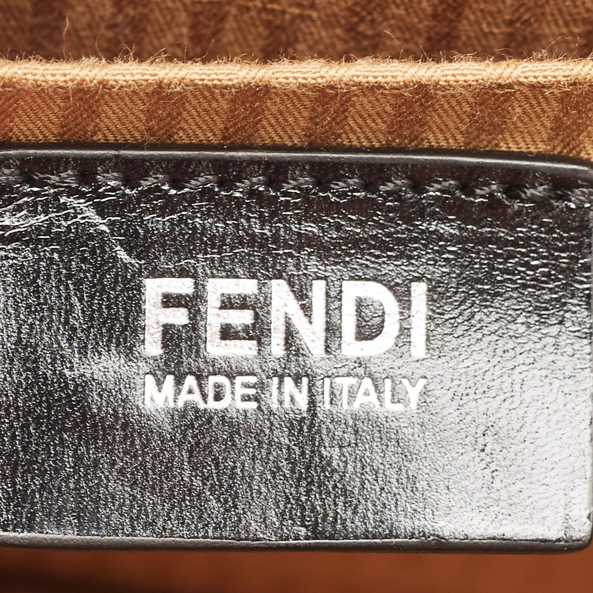 Fendi Tricolor Leather Small Demi Jour Top Handle Bag 8