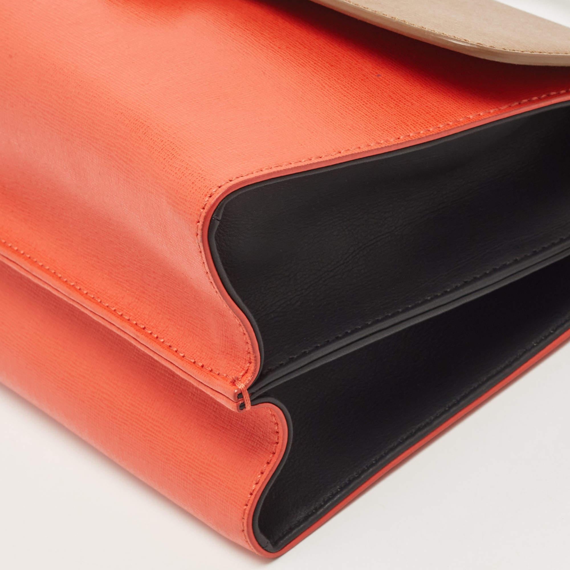 Fendi Tricolor Leather Small Demi Jour Top Handle Bag 10