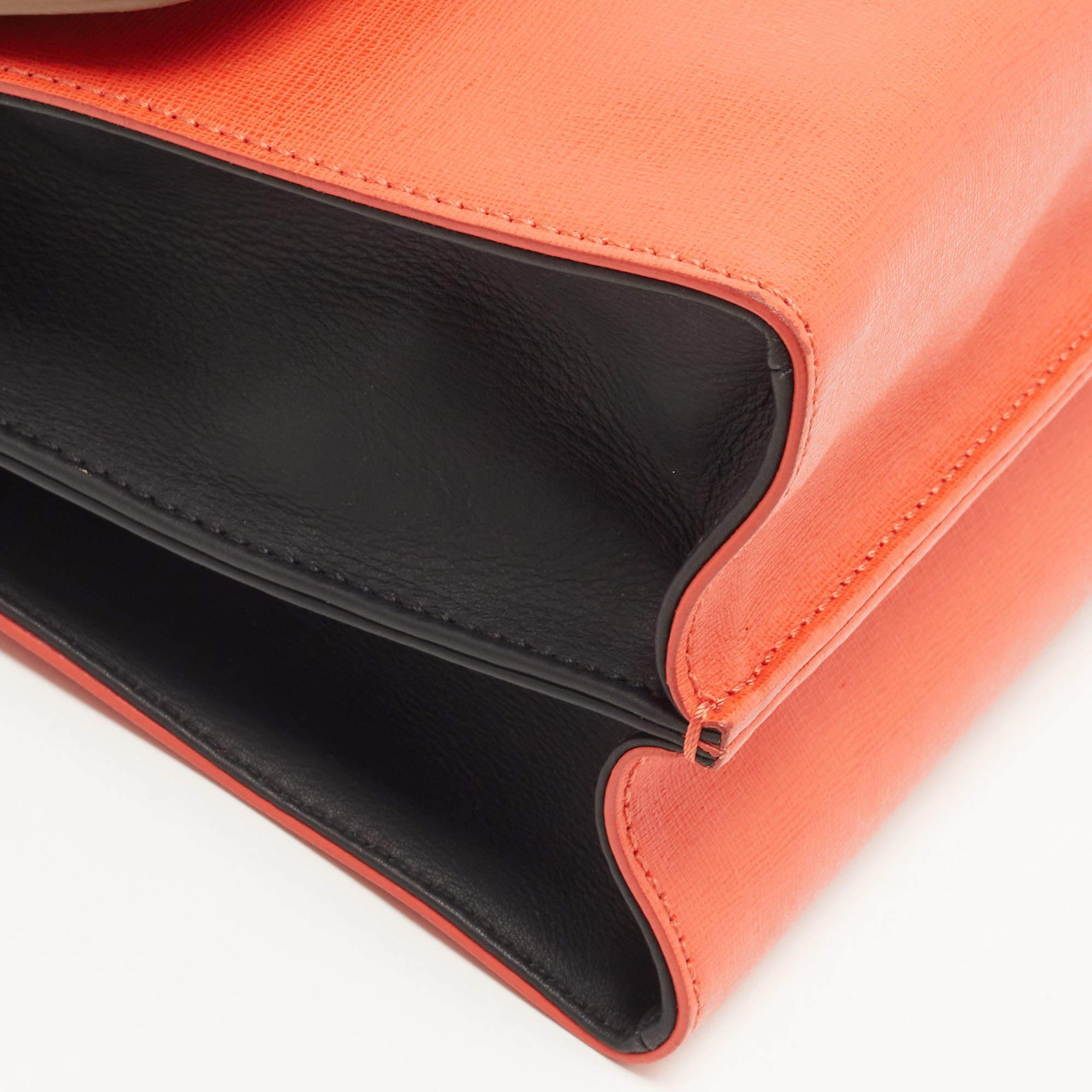 Fendi Tricolor Leather Small Demi Jour Top Handle Bag 11